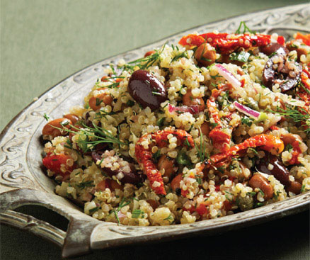 meditteranean summer salad with quinoa